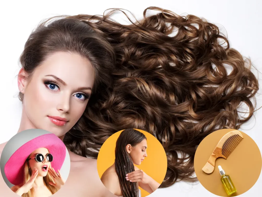 How to Care Hair in Summer Important Tips for Summer Hair Care:1- Hydrate Regularly
2- Use UV Protection
3- Moisturize
4- Limit Heat Styling
5- Trim Regularly
6- Protective Styles
7- Rinse After Swimming
8- Deep Conditioning
9- Avoid Overwashing
10- Protect Your Scalp
11- Healthy diet
12- Use a Wooden Comb
13- Don’t Skip Hair Oil