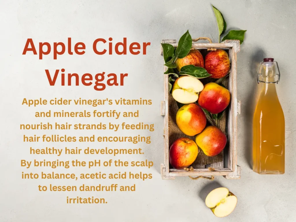 How to Care Hair in Summer Apple Cider Vinegar- promoting healthy hair growth and strengthening the hair strands.